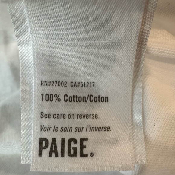 NWT Paige White Matcha Puff Sleeve T Size M - Picture 4 of 7